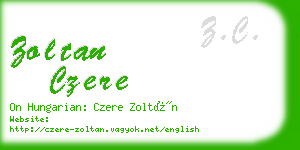 zoltan czere business card